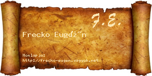 Frecko Eugén névjegykártya